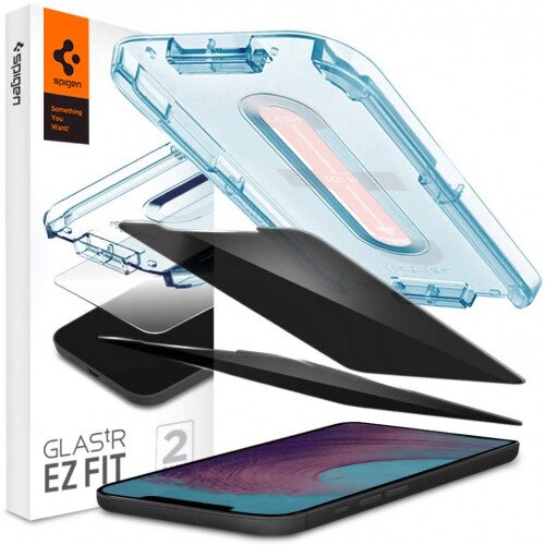 Spigen Tempered Glass Screen Protector (Glas.tR EZ Fit) for iPhone 12 MAX 2Pack
