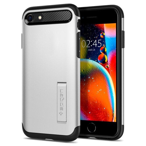 Spigen iPhone SE (2022 / 2020) Case Slim Armor - Satin Silver