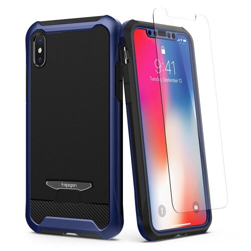 Spigen iPhone X Case Reventon - Metallic Blue