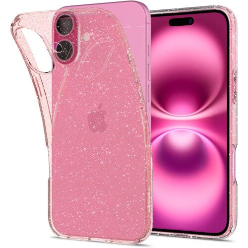 Spigen Liquid Crystal Glitter Case for iPhone 16 - Rose Quartz