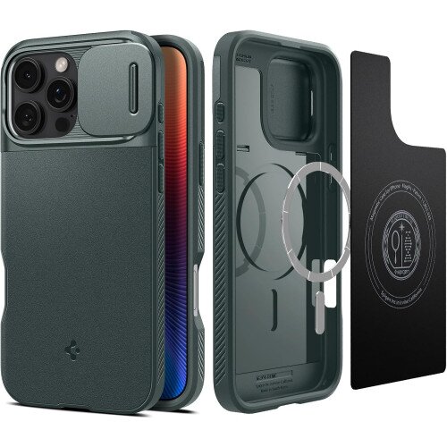 Spigen Optik Armor (Mag Fit) Case for iPhone 16 Pro - Abyss Green