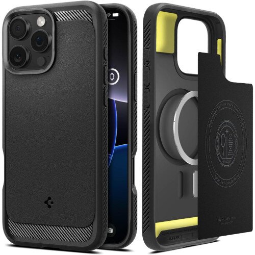 Spigen Rugged Armor (Mag Fit) Case for iPhone 16 Pro - Matte Black
