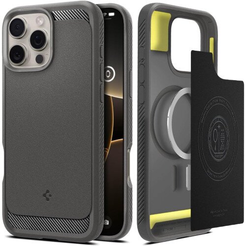 Spigen Rugged Armor (Mag Fit) Case for iPhone 16 Pro - Gray