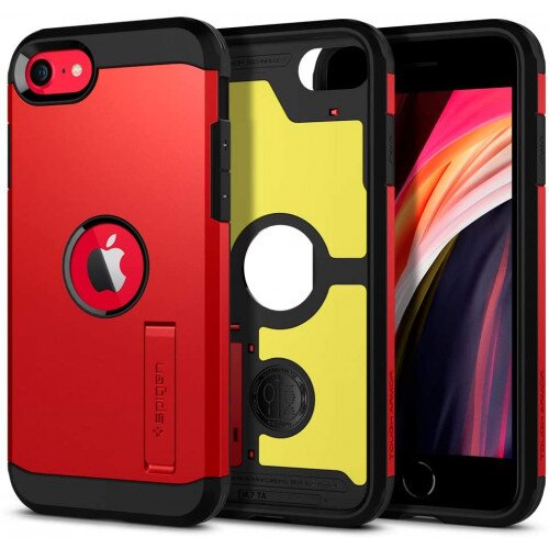 Spigen Tough Armor Case for iPhone SE (2020) - Red