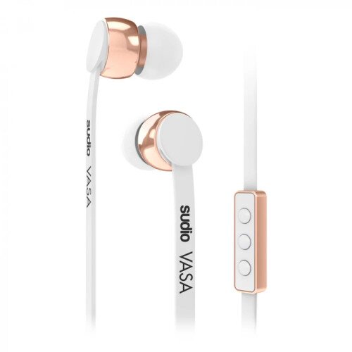 Sudio VASA In-Ear Wired Headphones - Rose Gold White - iOS