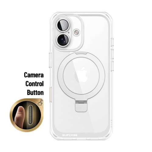 SUPCASE 6.1 inch Unicorn Beetle MAG Stand Slim Clear MagSafe Camera Control Button Case for iPhone 16
