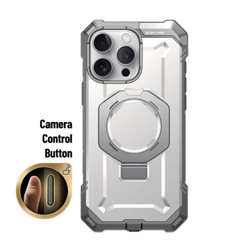 SUPCASE 6.3 inch UB Grip MagSafe Camera Control Button Phone Case for iPhone 16 Pro - White