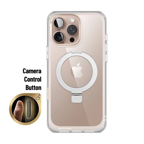 SUPCASE 6.3 inch Unicorn Beetle MAG Stand Slim Clear MagSafe Camera Control Button Case for iPhone 16 Pro