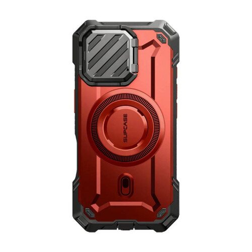 SUPCASE 6.3 inch Unicorn Beetle MAG XT MagSafe Case for iPhone 16 Pro - Metallic Red