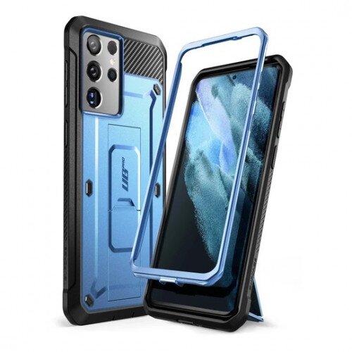 SUPCASE Galaxy S21 Ultra Unicorn Beetle Pro Rugged Case - Metallic Blue