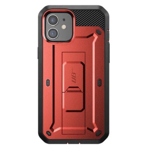 SUPCASE iPhone 12 6.1 inch Unicorn Beetle Pro Rugged Case - Metallic Red