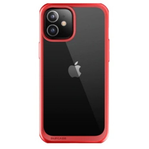 SUPCASE iPhone 12 mini 5.4 inch Unicorn Beetle Style Slim Clear Case - Red