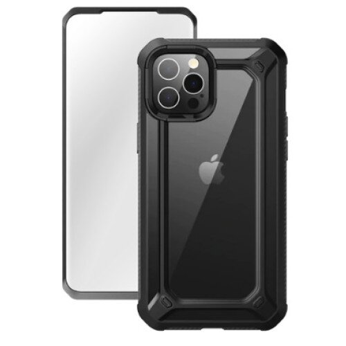 SUPCASE iPhone 12 Pro 6.1 inch Unicorn Beetle Exo with Screen Protector Clear Case - Black