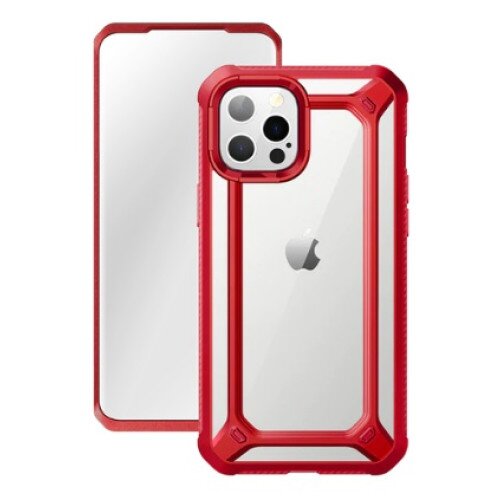SUPCASE iPhone 12 Pro Max 6.7 inch Unicorn Beetle Exo with Screen Protector Clear Case - Red
