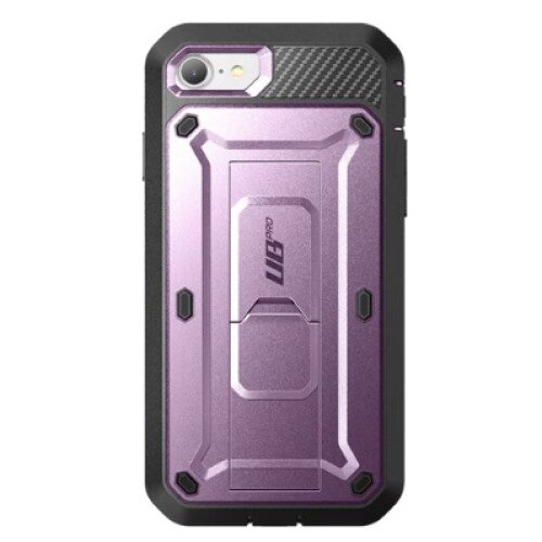 SUPCASE iPhone SE Unicorn Beetle Pro Full-Body Case with Kickstand - Metallic Purple