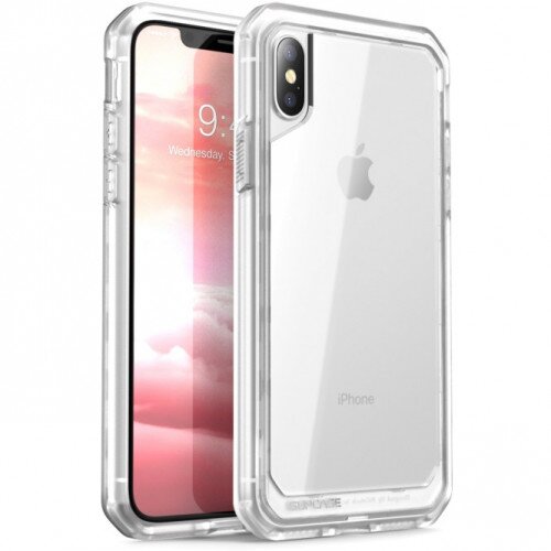 SUPCASE iPhone X/iPhone XS Unicorn Beetle Clear Bumper Case - Clear/White