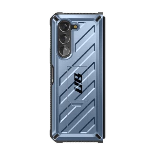 SUPCASE Unicorn Beetle Kickstand Case with Screen Protector for Galaxy Z Fold5 - Metallic Blue