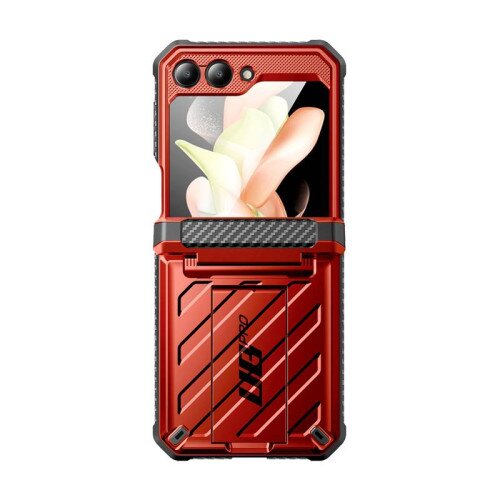 SUPCASE Unicorn Beetle PRO Rugged Case with Belt Clip for Galaxy Z Flip5 - Metallic Red