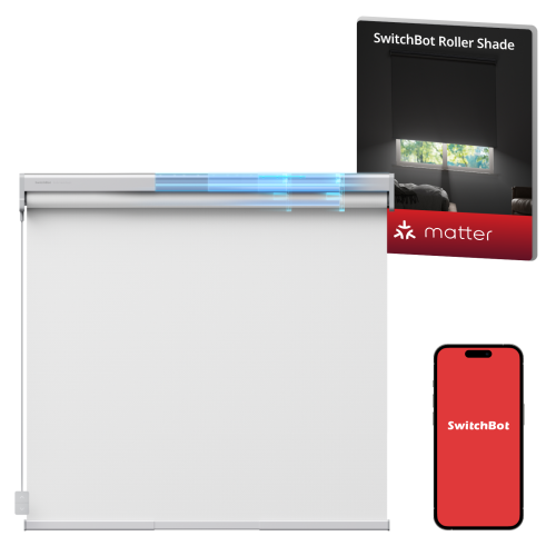 SwitchBot Adjustable Smart Roller Shades - M: 31.5" - 43.3" - 1-Pack - White