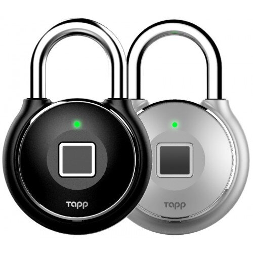 Tapplock one+ Smart Lock - Midnight Black + Sterling Silver - Double-Packs