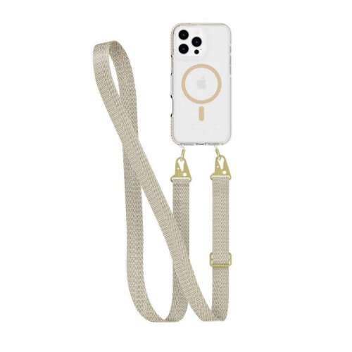 tech21 EvoCrystal for iPhone 16 Pro Max Case with Cross Body - Gold