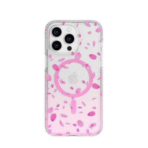 tech21 FlexQuartz for iPhone 15 Pro Max Case MagSafe Compatible - Cherry Blossom