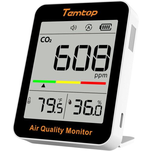 Temtop C1 CO2 Monitor Indoor Air Quality Monitor - Single
