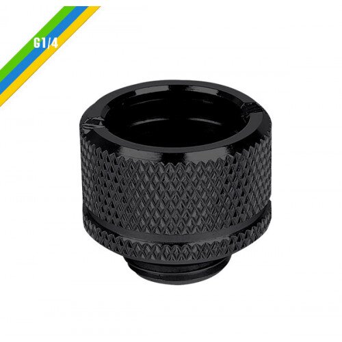 Thermaltake Pacific G1/4 PETG Tube 5/8” (16mm) OD Adapter - Black