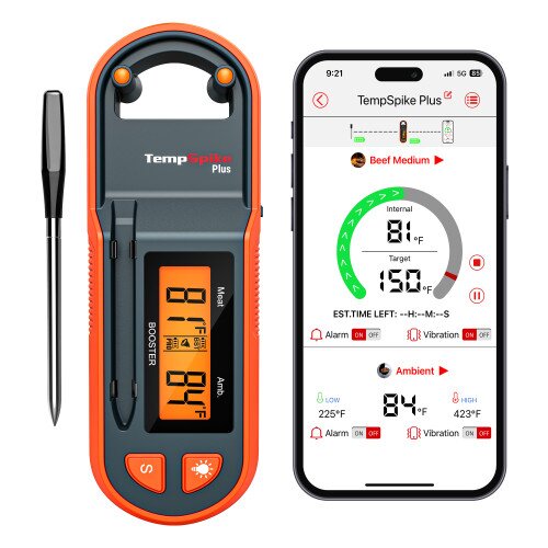ThermoPro TP971 TempSpike Plus 600-ft Bluetooth Wireless Single-Probe Meat Thermometer