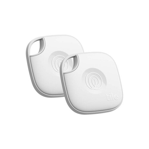 Tile Mate Bluetooth Tracker (2024) - White - 2-Pack