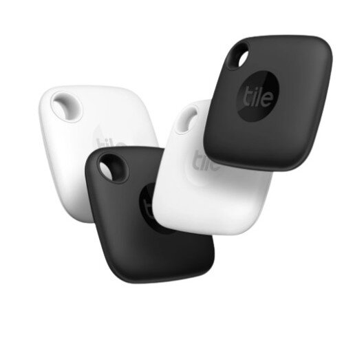 Tile Mate Versatile Tracker (2022) - 4-Pack - Black / White