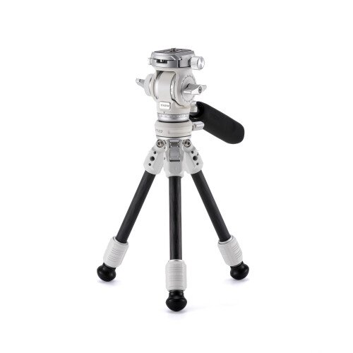 Tilta VT03 Tabletop Video Fluid Head with 1-Stage Carbon Fiber Tripod Legs - Snow White