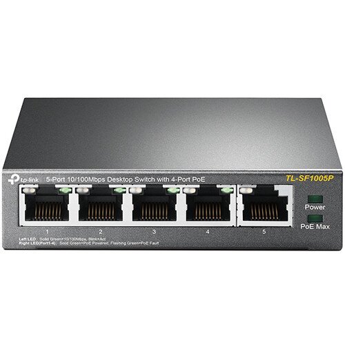 TP-Link 5-Port 10/100Mbps Desktop Switch with 4-Port PoE