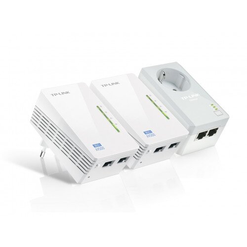 TP-Link AV500 Powerline Universal Wi-Fi Range Extender, 3-pack Kit