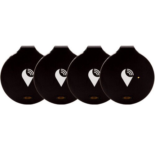 TrackR Bravo Generation 3 Bluetooth Tracking Device, Item Tracker, Phone Finder - 4 Device Pack - Black