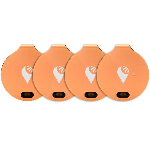 TrackR Bravo Generation 3 Bluetooth Tracking Device, Item Tracker, Phone Finder - 4 Device Pack - Rose Gold