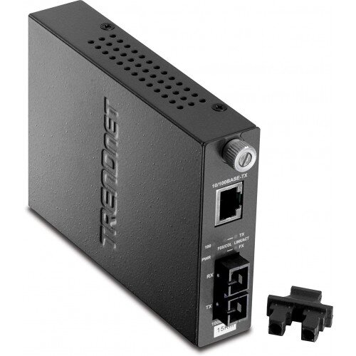 TRENDnet 100Base-TX to 100Base-FX Single Mode SC Fiber Converter (15KM, 9.3Miles)