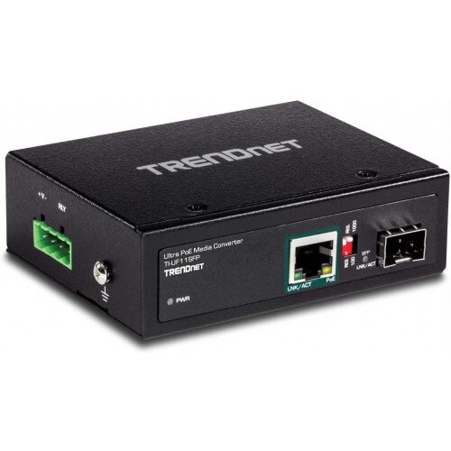 TRENDnet Industrial SFP to Gigabit UPoE Media Converter