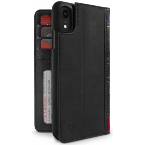 Twelve South BookBook for iPhone XR Vintage Wallet Case - Black