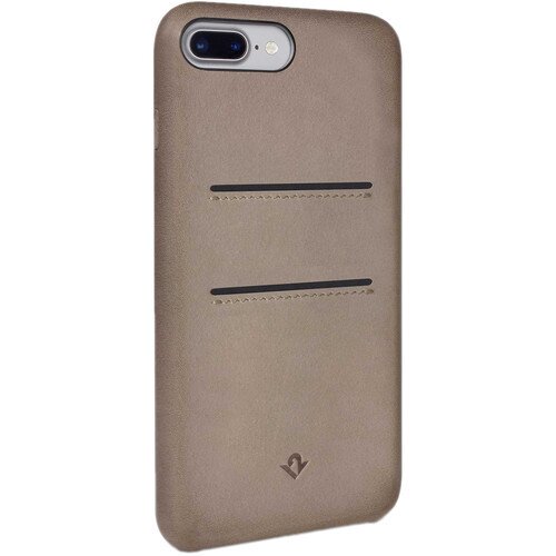Twelve South RelaxedLeather for iPhone - iPhone 8 Plus / 7 Plus With Pockets - Warm Taupe