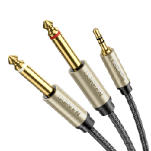 Ugreen 3.5mm TRS to Dual 6.35mm TS Cable - 10FT