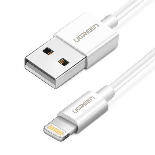 Ugreen MFi Lightning to USB Charging Data Cable - White - 1M