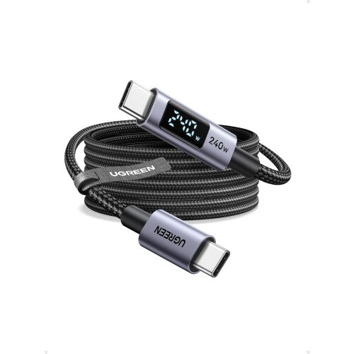 Ugreen USB-C Cable (240W, Digital Display, 480Mbps)