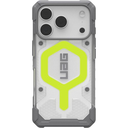 Urban Armor Gear Pathfinder Clear Case with MagSafe for iPhone 17 Pro - Active Neon