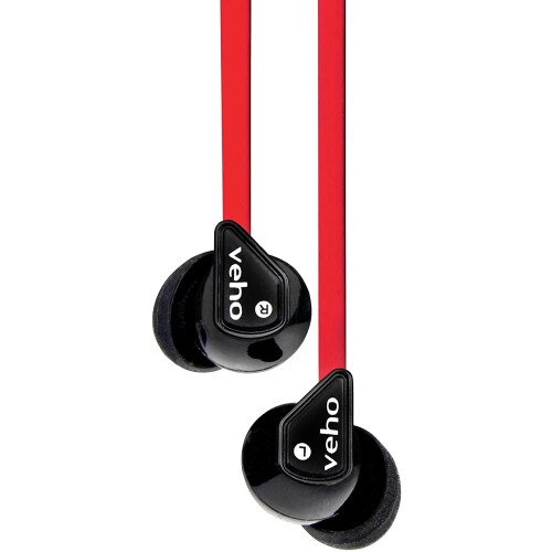 Veho Muvi Z1 Stereo In-Ear Headphones - Red