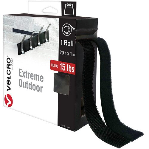 VELCRO Brand Extreme Outdoor fastener - 20ft x 1in - Roll - Black