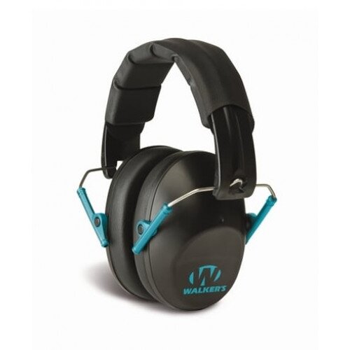 Walkers Game Ear Pro Low Profile Folding Muff - Teal (Accent)