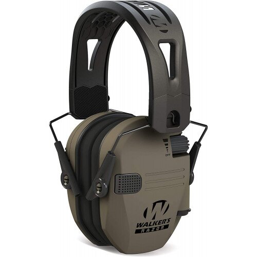 Walkers Game Ear Razor Tacti Grip Series Electronic Earmuffs - Flat Dark Earth