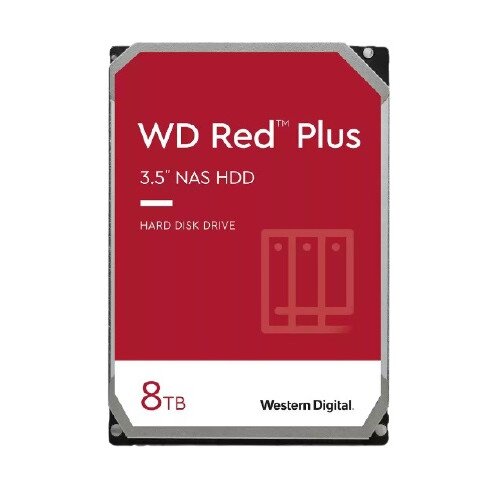 WD Red Plus 3.5" NAS Internal Hard Drive - 256MB - 8TB - 7200RPM