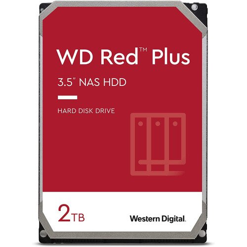 WD Red Plus NAS Internal Hard Drive - 64MB - 2TB - 5400RPM